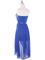 CP2209-seq Sequin Top Chiffon High-low Cocktail Dress - Royal Blue, Back View Thumbnail