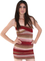 D0017 Multi Color Bodice Dress - Multi, Front View Thumbnail