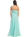 D8660 Sweetheart Draped Wrap Evening Dress - Mint, Back View Thumbnail