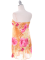 DR034  Yellow Print Top with Beads - Back Image
