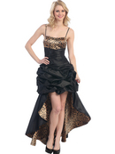 Animal Print High Low Evening Dress