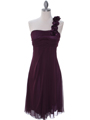 E1801 Purple One Shoulder Homecoming Dress