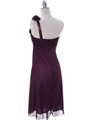 E1801 Purple One Shoulder Homecoming Dress - Purple, Back View Thumbnail