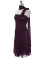E1801 Purple One Shoulder Homecoming Dress - Purple, Alt View Thumbnail