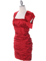 E1808 Red Cocktail Dress with Bolero - Red, Alt View Thumbnail