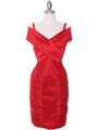 E1895 Red Cocktail Dress - Red, Front View Thumbnail