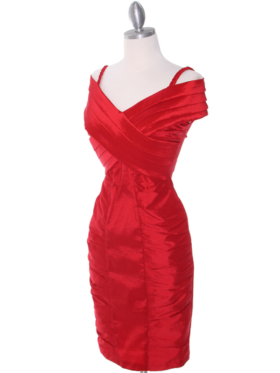 E1895 Red Cocktail Dress - Red, Alt View Medium