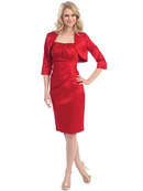 Pleated Cocktail Dress with Jacket