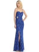 Floral Print Evening Dress
