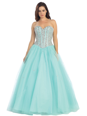 E3020 Fairy Tales Sparkling Bodice Princess Gown, Mint