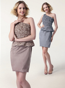 Organza Ruffle Top Cocktail Dress