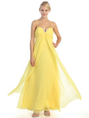 Empire Waist Chiffon Evening Dress