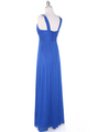 EV3065 Knot Decor Evening Dress - Royal Blue, Back View Thumbnail