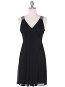 Knot Decor Mesh Cocktail Dress