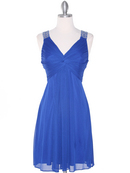 Knot Decor Mesh Cocktail Dress