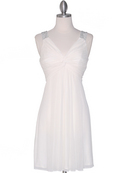 Knot Decor Mesh Cocktail Dress