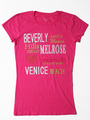 FH003 Round Neck Tee - Hot Pink, Front View Thumbnail