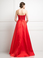 FY-CB763 Sweetheart Beaded Bodice Ball Gown - Red, Back View Thumbnail