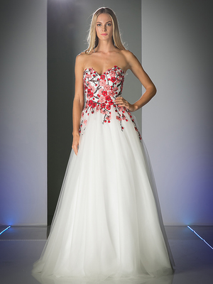 FY-CK70 Cherry Blossom Sweetheart Ball Gown, Off White