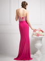 FY-KD037 Sweetheart Beaded Prom Dress - Fushcia, Back View Thumbnail
