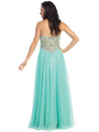 GL1074 Sweetheart Evening Dress - Mint, Back View Thumbnail