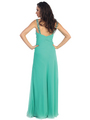 GL1082 Stunning Sweetheart Wrap Evening Gown - Green, Back View Thumbnail