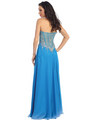 GL1132 Ocean Blue Sweetheart Neckline Embellished Bodice Prom Dress - Ocean Blue, Back View Thumbnail
