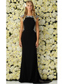 GL2039 Embellished Cap Sleeves Gown - Black, Front View Thumbnail