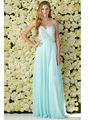 GL2049 Embellished Strapless Chiffon Gown - Tiffany, Front View Thumbnail