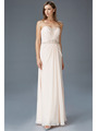 GL2060 Sweetheart Strapless Evening Dress - Peach, Front View Thumbnail