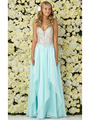 GL2092 Embellished Bodice Strapless Prom Dress - Tiffany, Front View Thumbnail