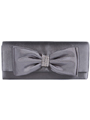Gray Evening Bag with Bow
