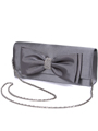 Gray Evening Bag with Bow