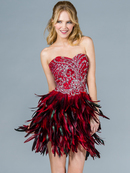 Feathered Skirt Cocktail Dress