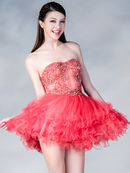 Sheer Beaded Party Dress