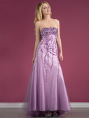 Lilac Sequin Prom Dress