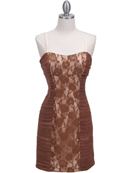 Ligth Coffee Cocktail Dress