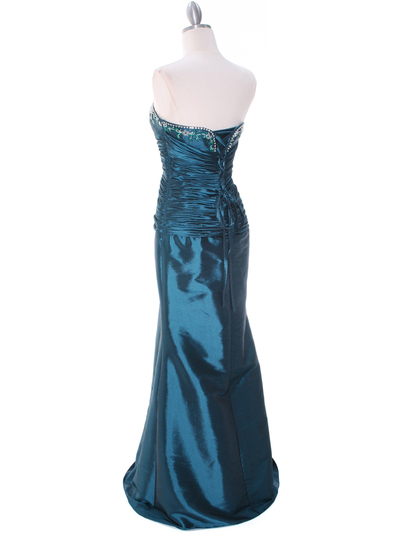 29591 Jade Taffeta Evening Gown with Bolero - Jade, Back View Medium