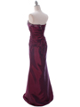 29591  Raspberry Taffeta Evening Gown with Bolero - Back Image