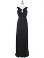 MB6090 Cleopatra Evening Dress - Black, Front View Thumbnail