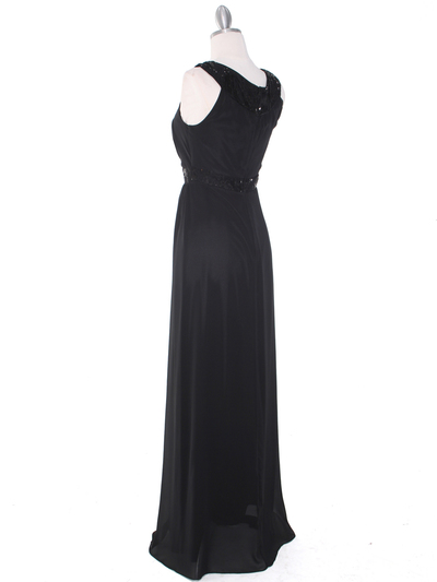 MB6090 Cleopatra Evening Dress - Black, Back View Medium