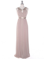 MB6090 Cleopatra Evening Dress - Taupe, Front View Thumbnail