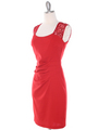 MB6116 Sequin Back Cocktail Dress - Red, Alt View Thumbnail