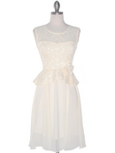 Lace Peplum Cocktail Dress