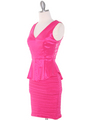 MB6151 Peplum Cocktail Dress - Pink, Alt View Thumbnail