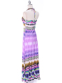 OD101524  Purple Print Maxi Dress - Back Image
