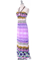 OD101524  Purple Print Maxi Dress - Alt. Image