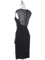S8764 Cap Sleeve Little Black Dress - Black, Back View Thumbnail