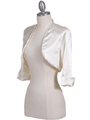 Ivory Satin Bolero Jacket