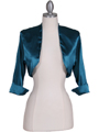 Teal Satin Bolero Jacket